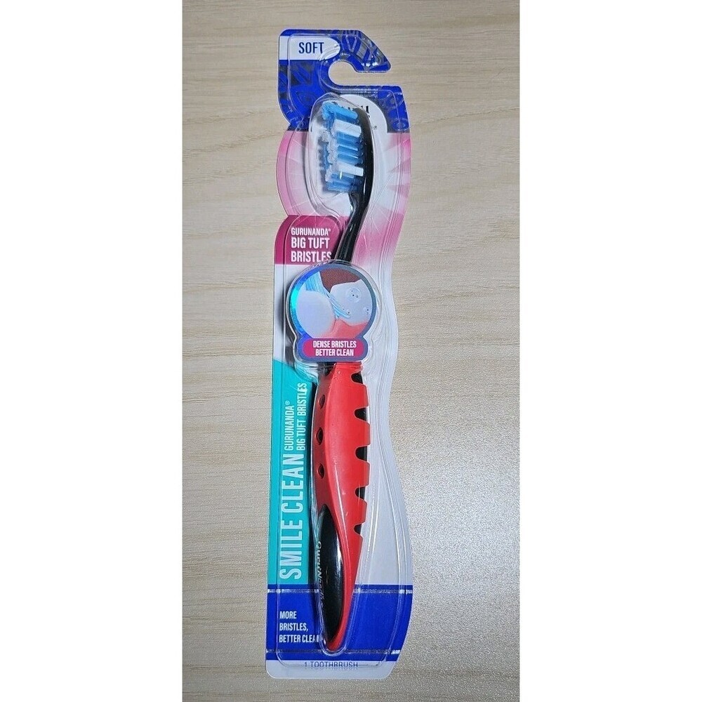GuruNanda Smile Clean Toothbrush - Big Soft Bristles - 1 Count (Pack of 1)
